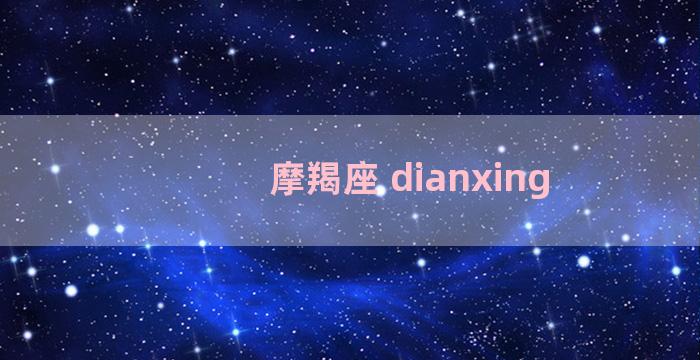 摩羯座 dianxing